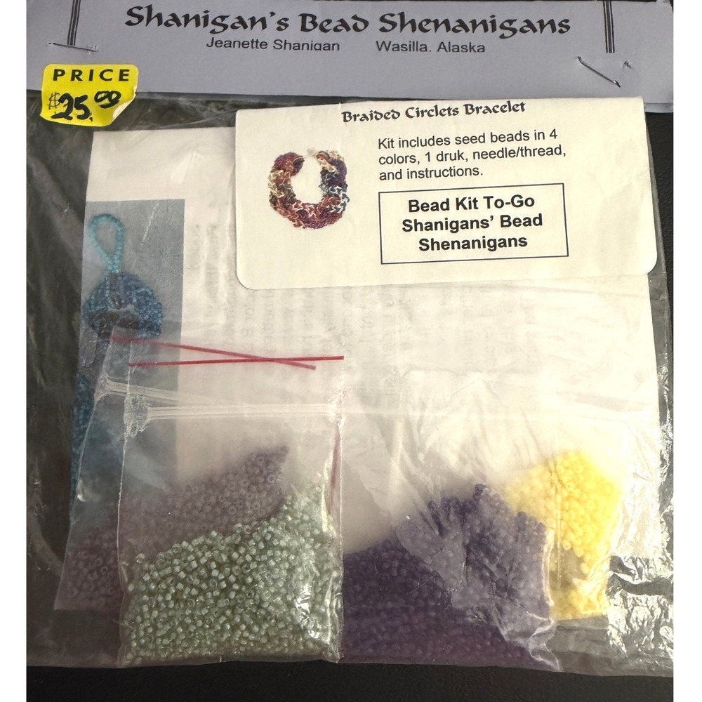 Jewelry Beading Kit Braided Circlets Bracelet Shanigan's Bead Shenanigans DIY - Picture 2 of 4